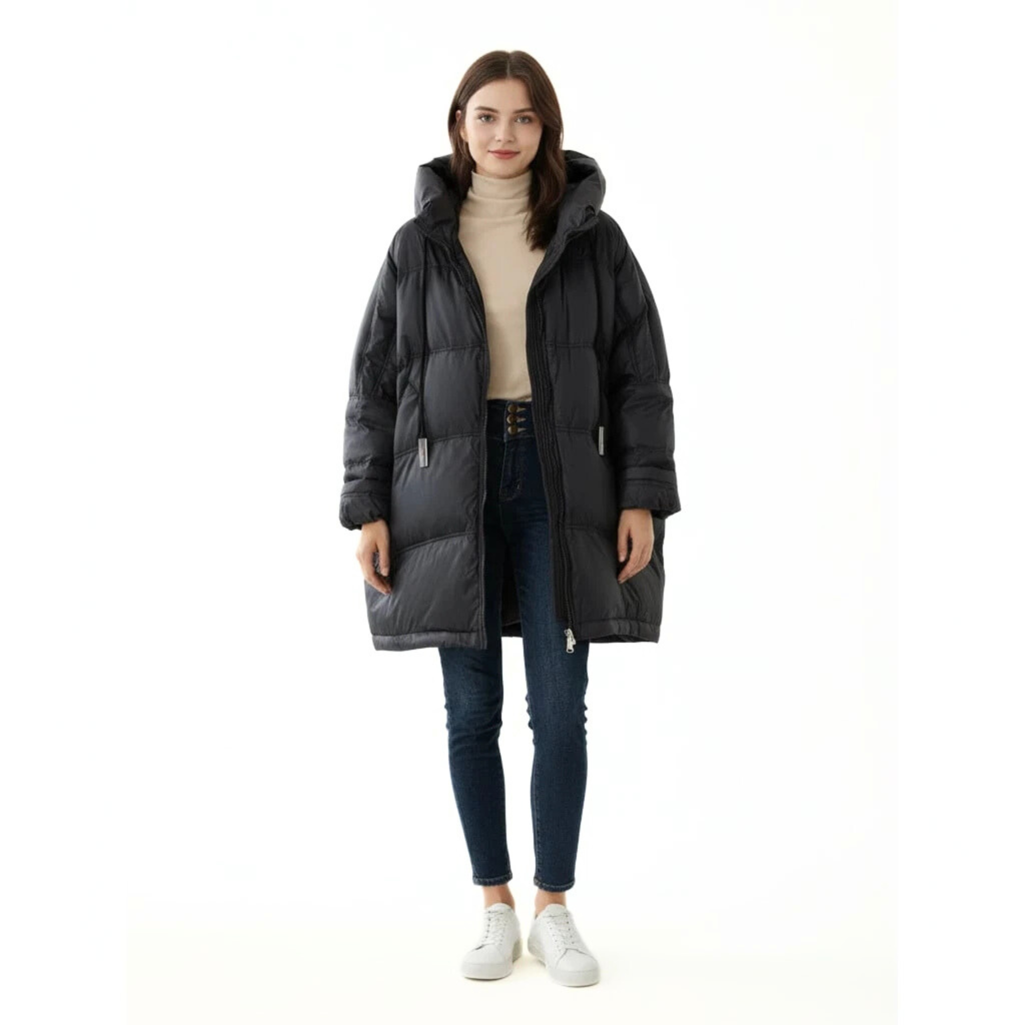 Dames Winter Parka Met Capuchon Casual Losse Pasvorm