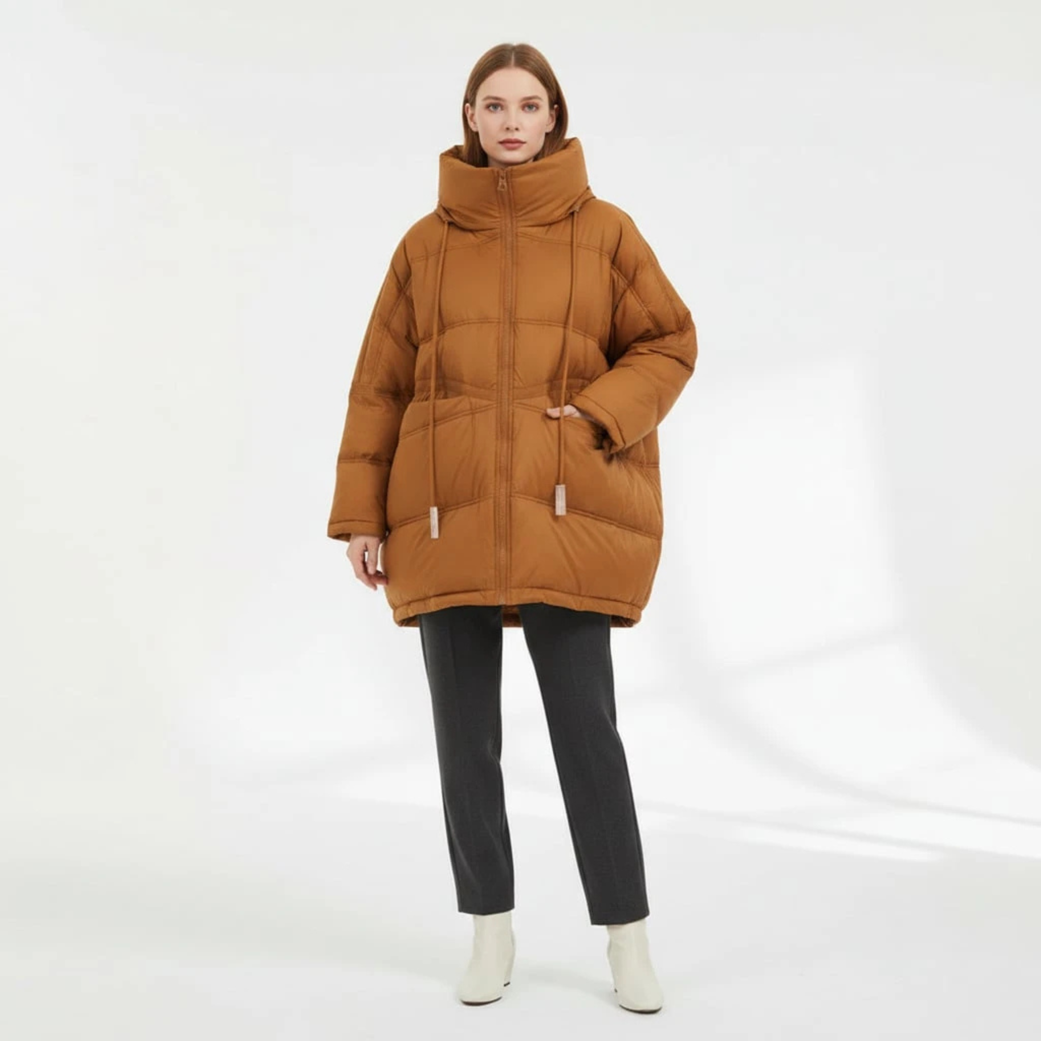 Dames Winter Parka Met Capuchon Casual Losse Pasvorm