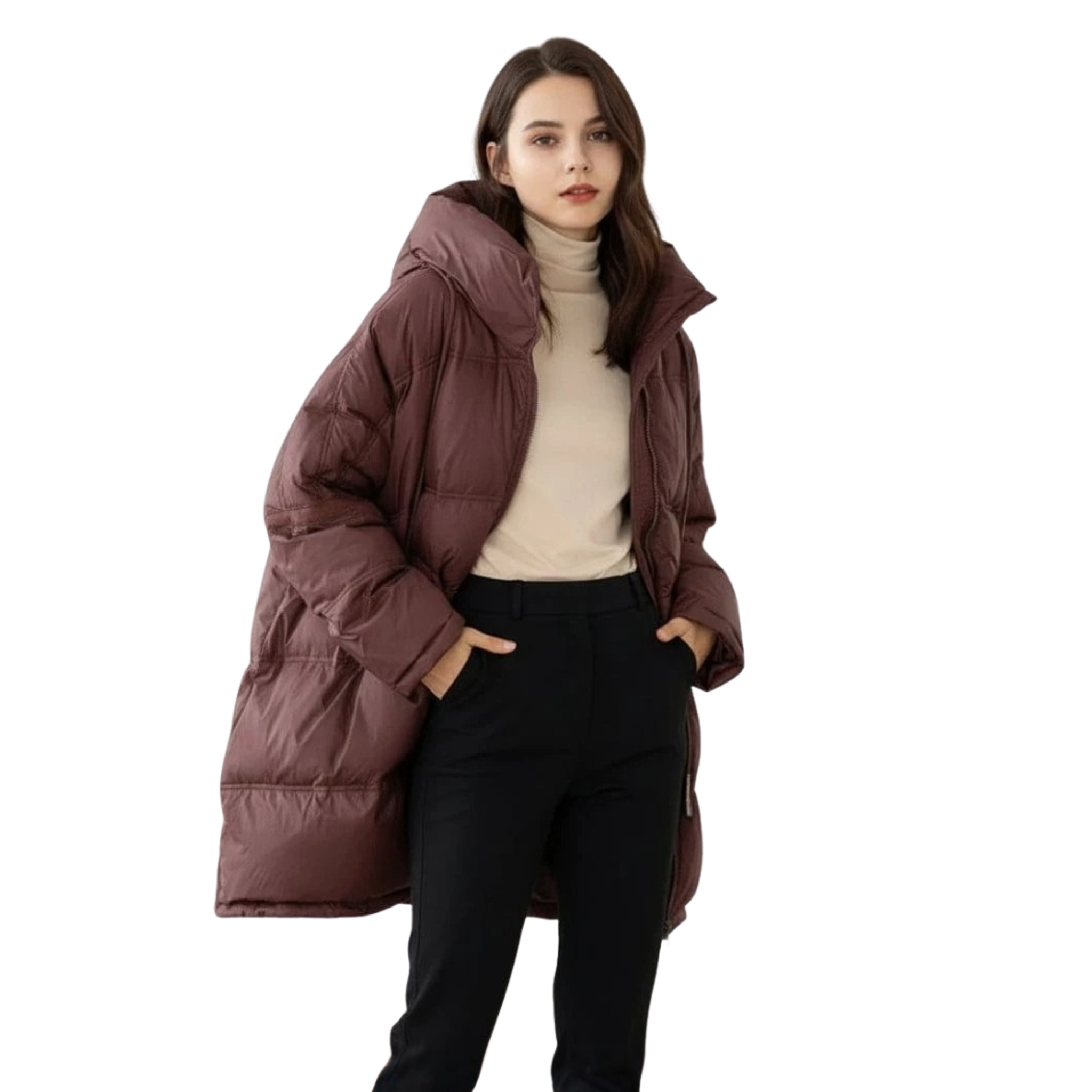 Dames Winter Parka Met Capuchon Casual Losse Pasvorm