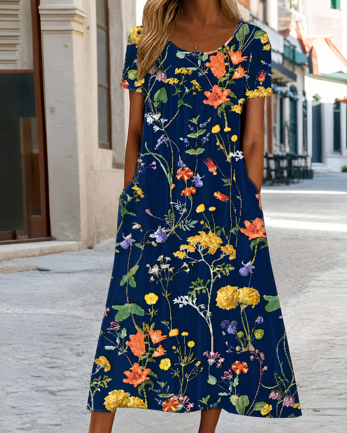 Damesjurk met bloemenpatroon en stijlvol design.