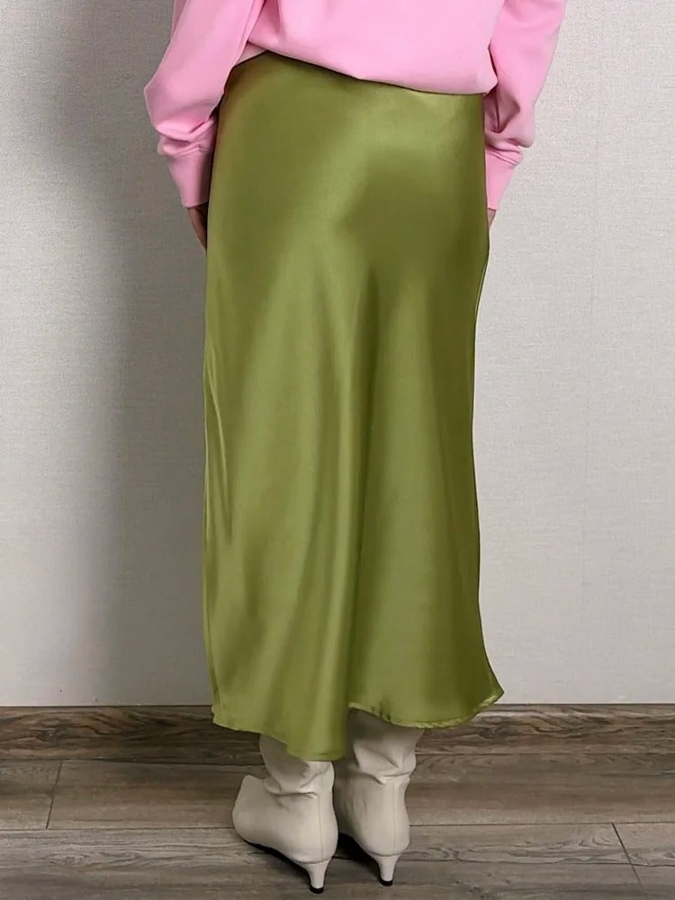 A-lijn kantoor zijden rok voor dames