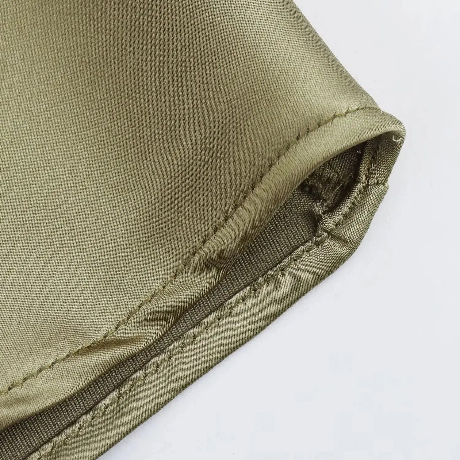 Dames Satijnen Slip Midi Jurk