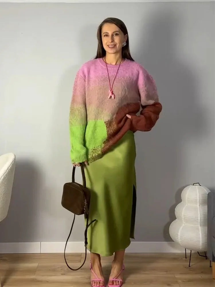 A-lijn kantoor zijden rok voor dames