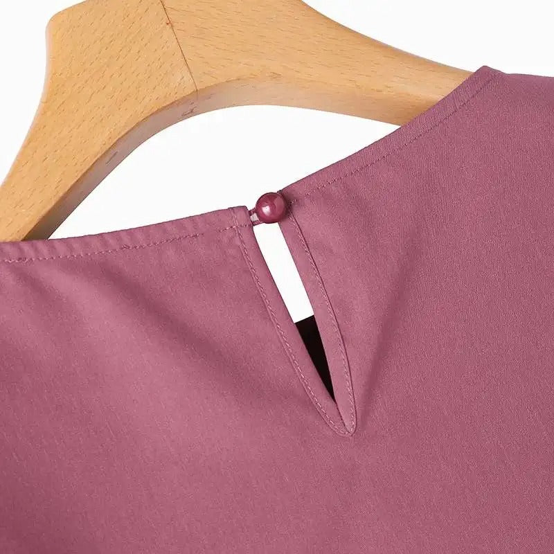 Damesblouse met 3/4 mouwen en ruches