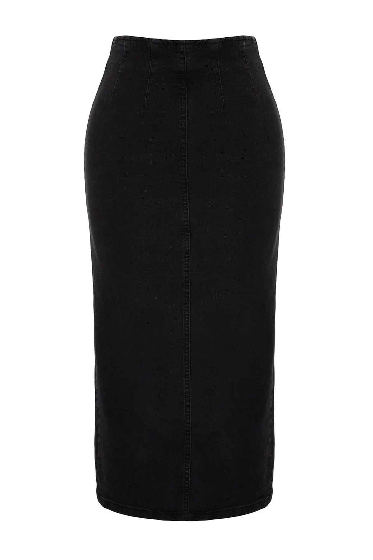 Dames Midi Koker Denim Rok