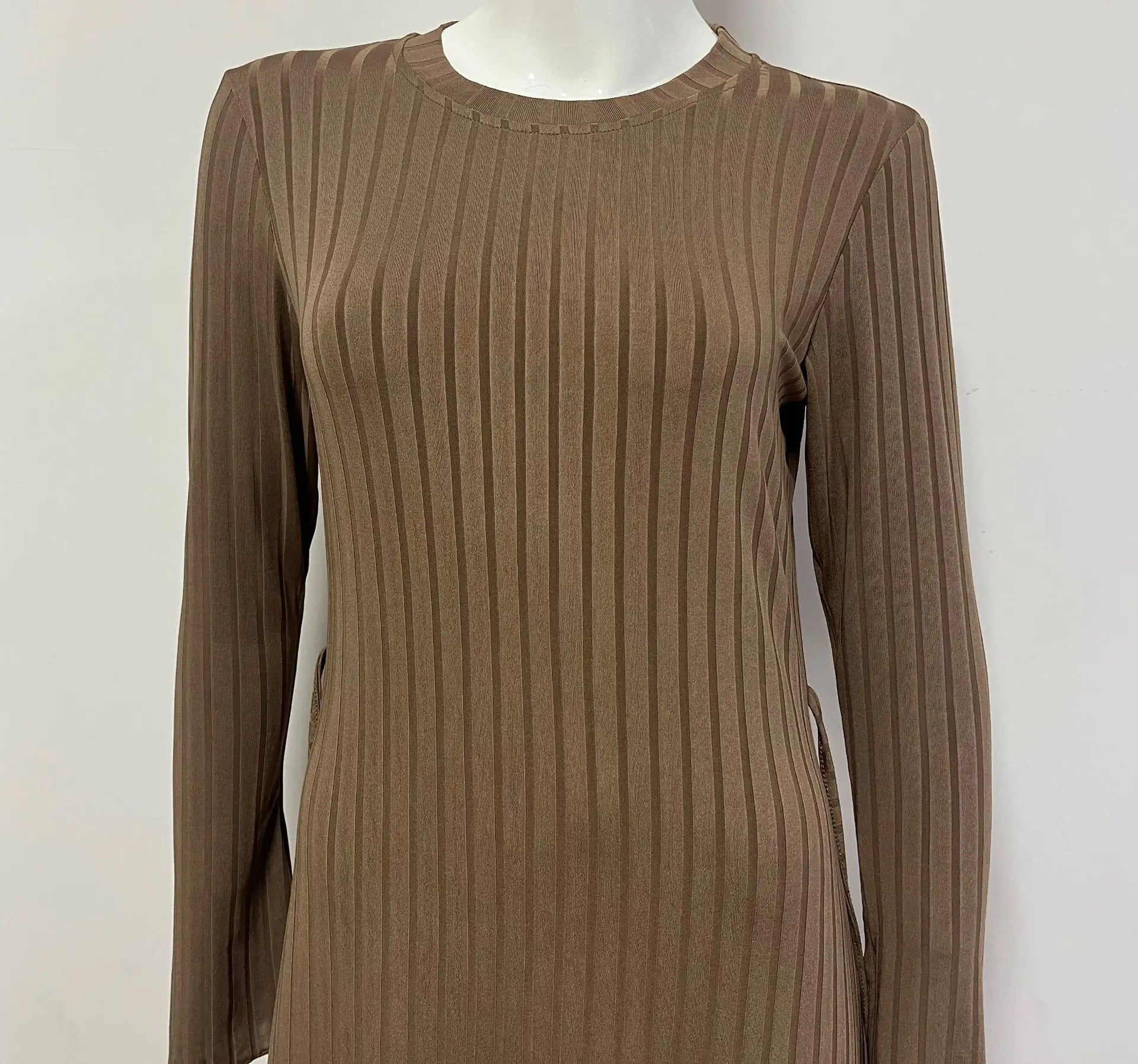 Klassieke losse gebreide jurk voor dames