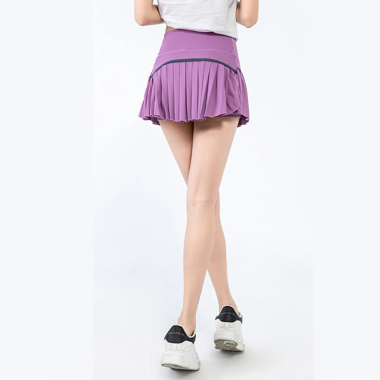 Geplooide tennisrokshorts voor dames