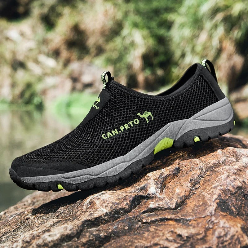 Heren mesh slip-on sneakers