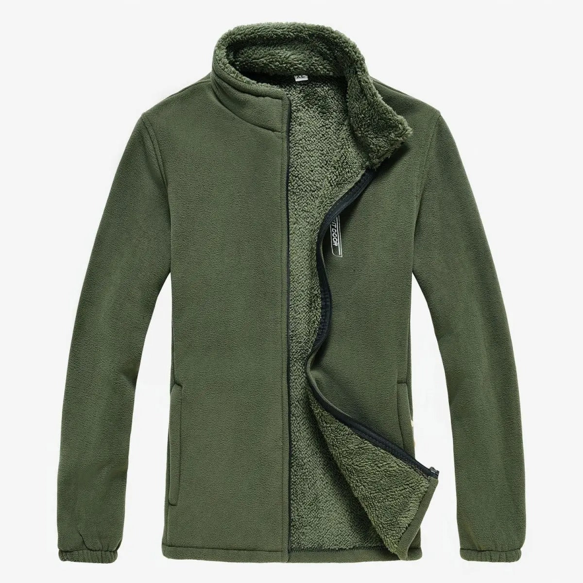 Heren fleece gevoerde jas met rits