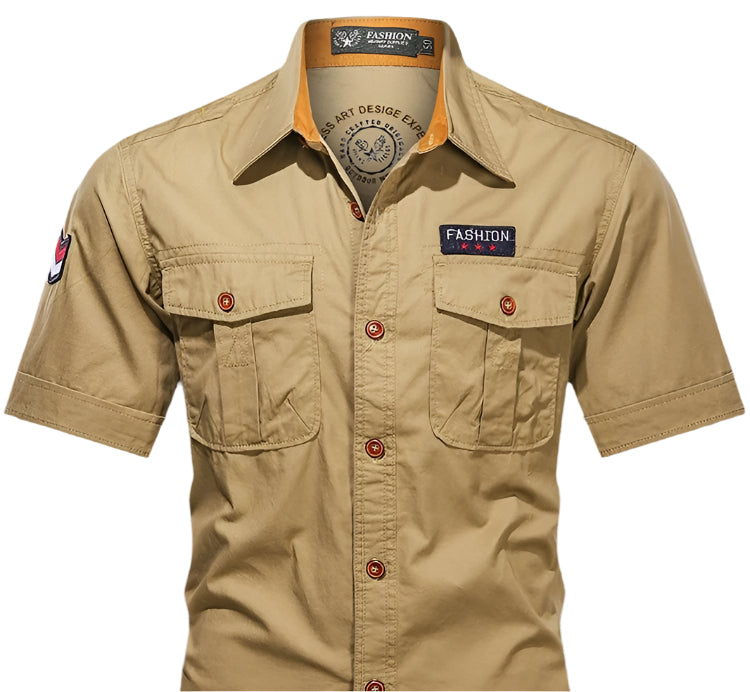 Pure katoenen werkhemd voor heren