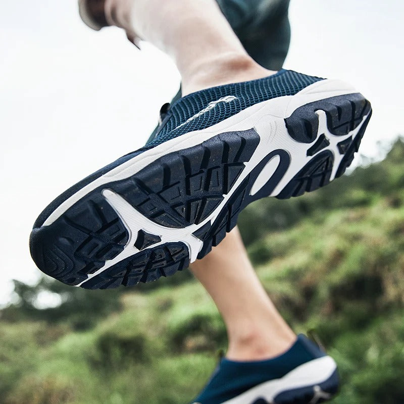 Heren mesh slip-on sneakers