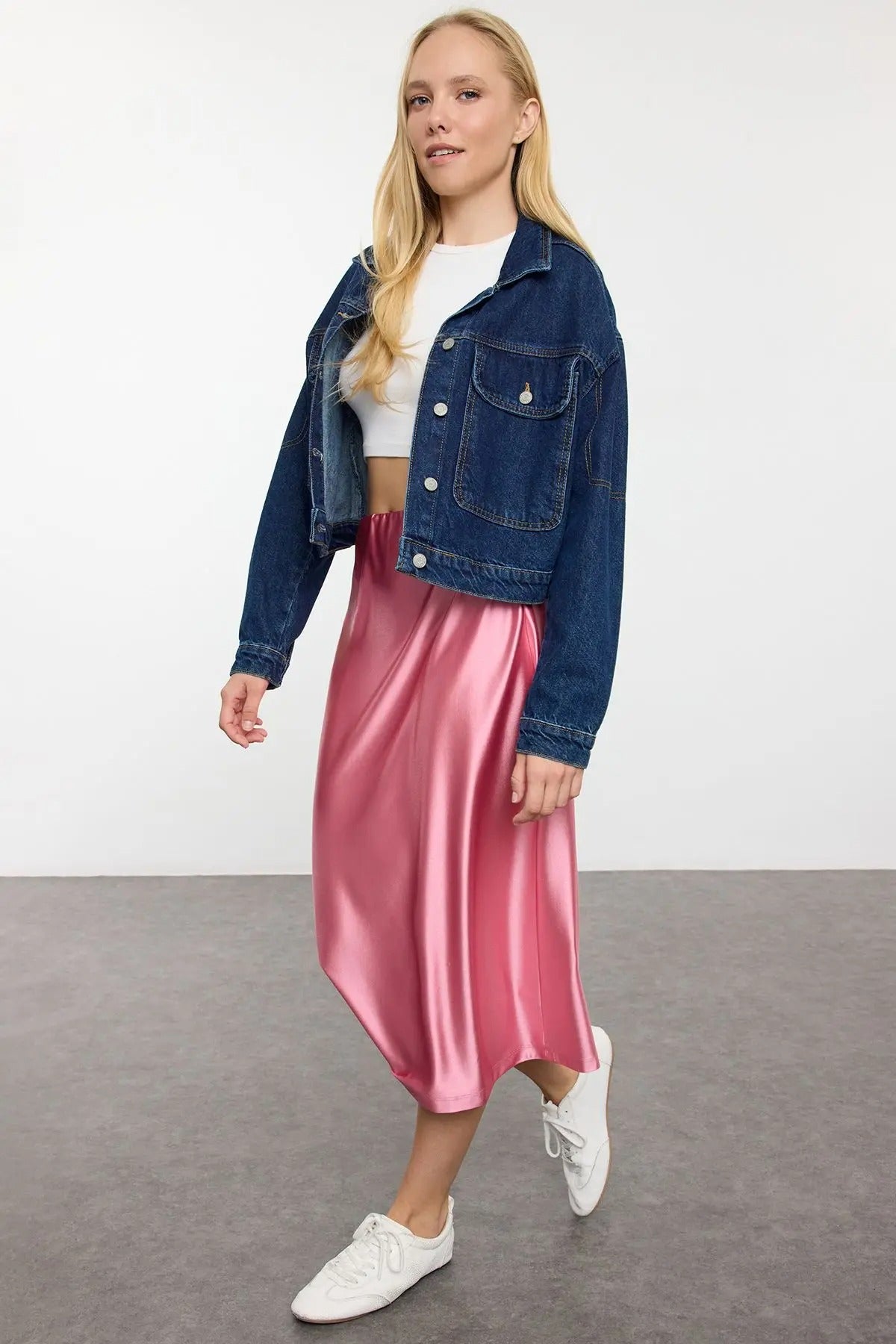 Casual gebreide geplooide rok voor dames