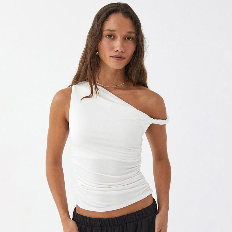 Off-shoulder crop tanktop voor dames