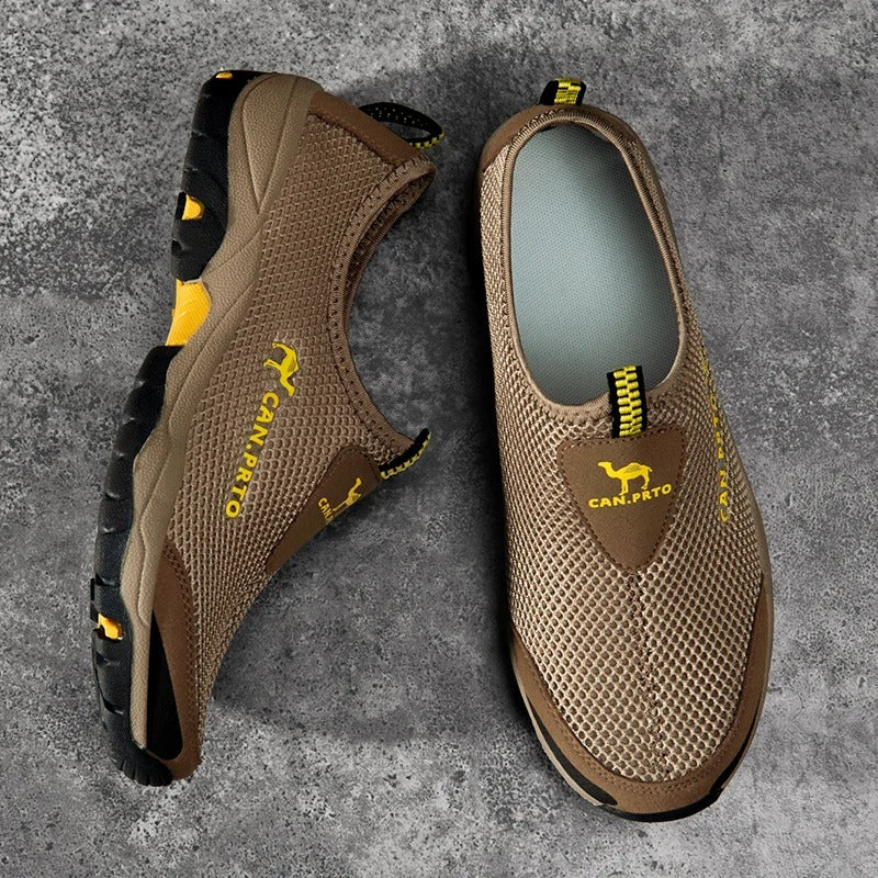 Heren mesh slip-on sneakers