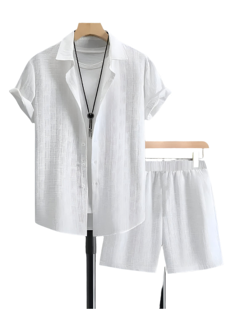 Jacquard tweedelige set voor heren