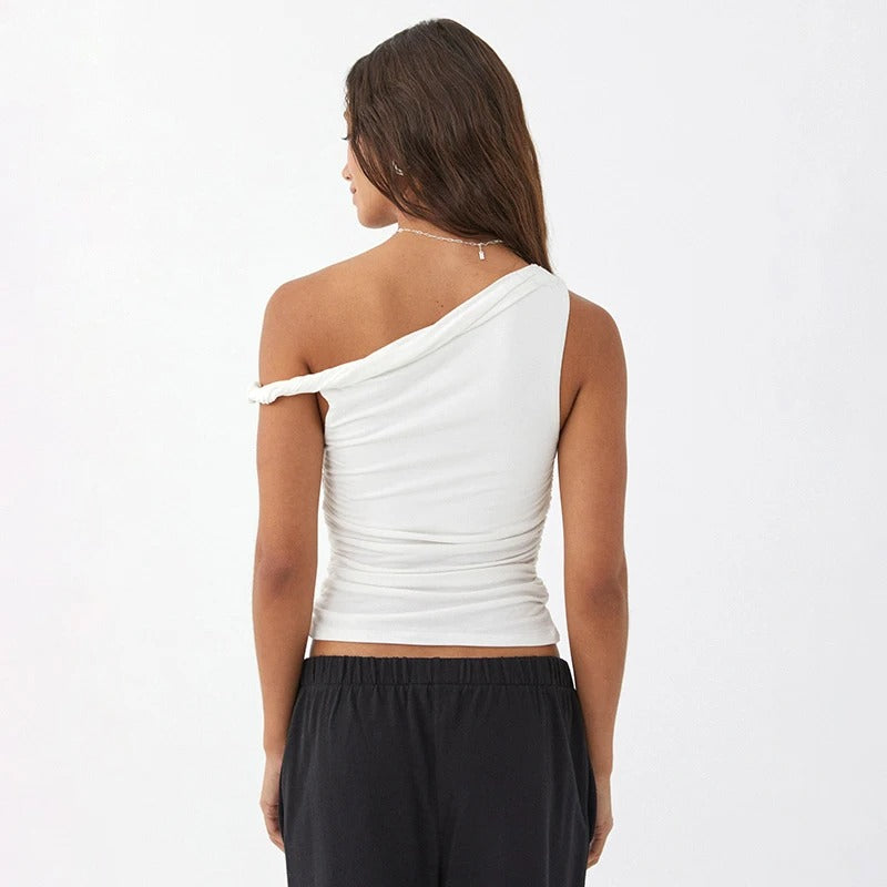 Off-shoulder crop tanktop voor dames