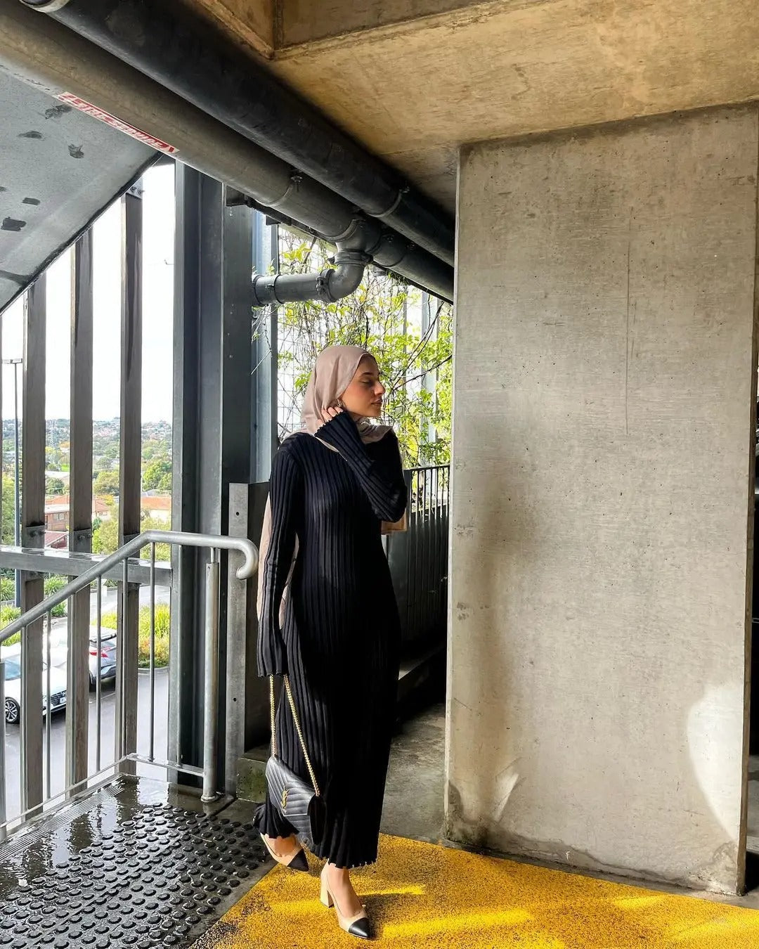 Klassieke losse gebreide jurk voor dames