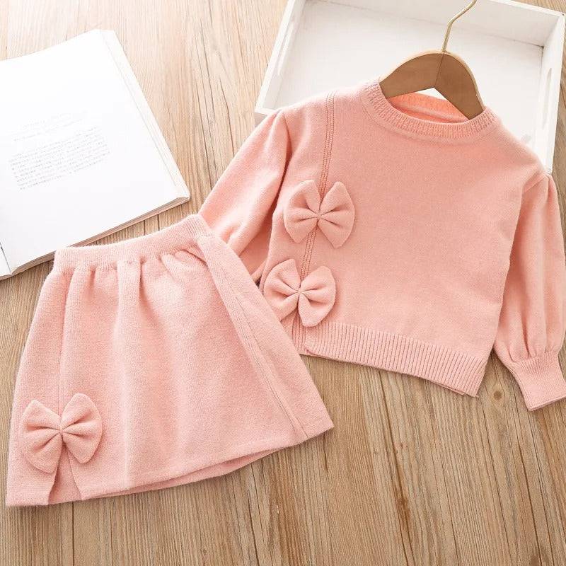 Kinder Winter Sweatshirt + Rok Set