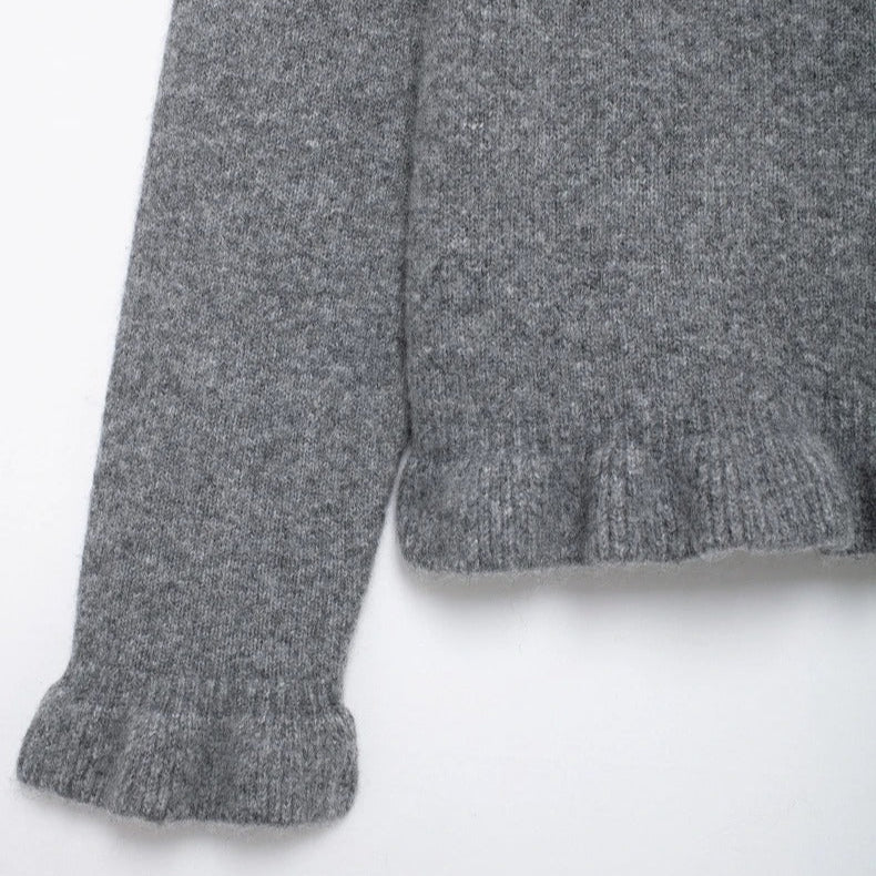 Gebreid damesvest met structuur