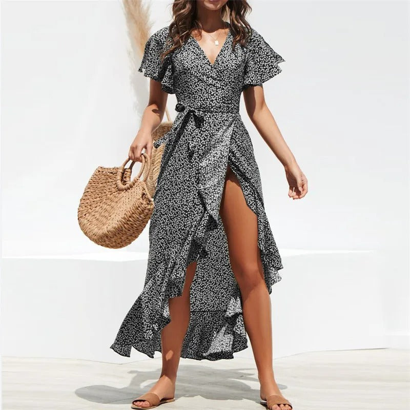 Vrouwen Boho Chiffon Maxi Dress