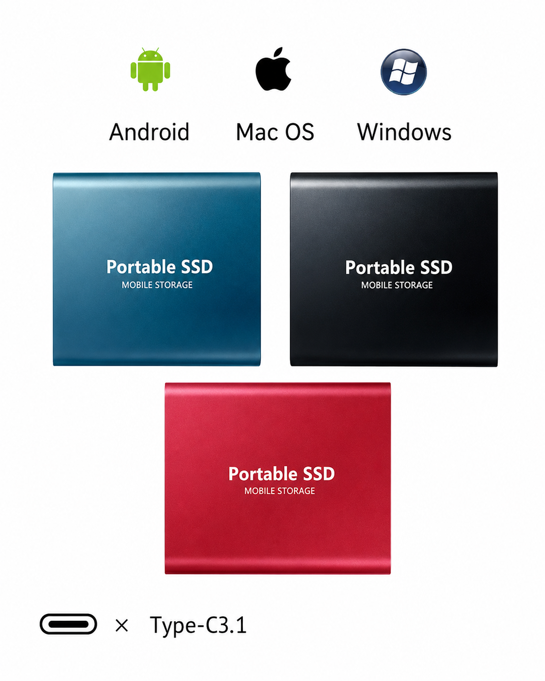 Externe SSD 128 TB Compact en Snel