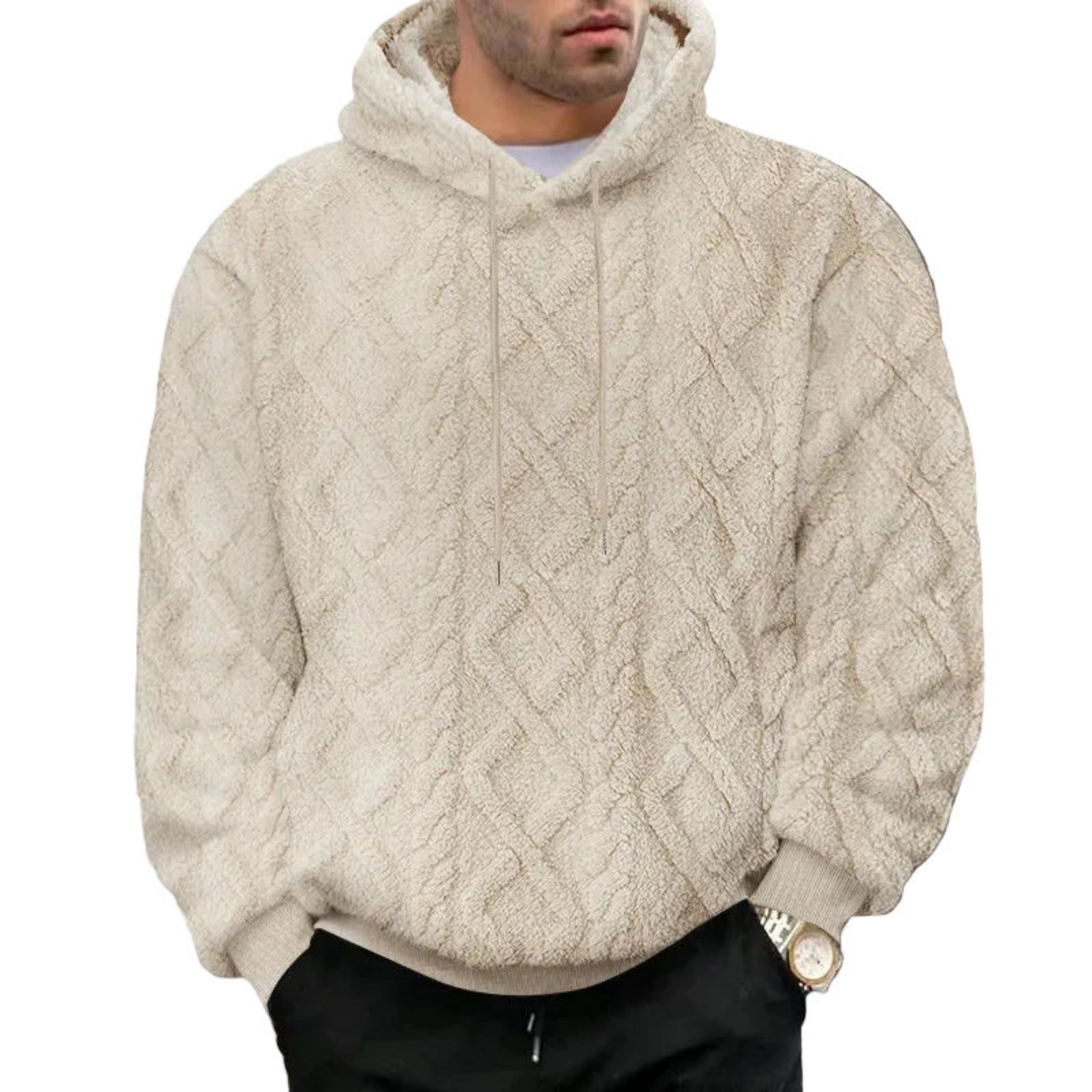 Heren Hoodie Dubbelzijdig Velours Sportief Casual