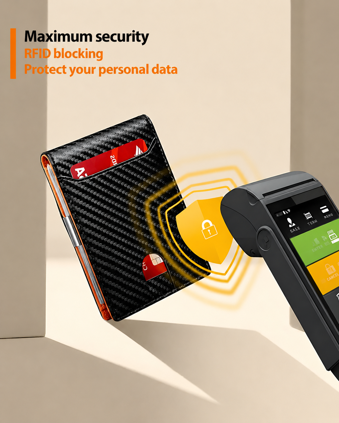 Heren Portemonnee RFID Bescherming Compact Stijlvol Accessoire