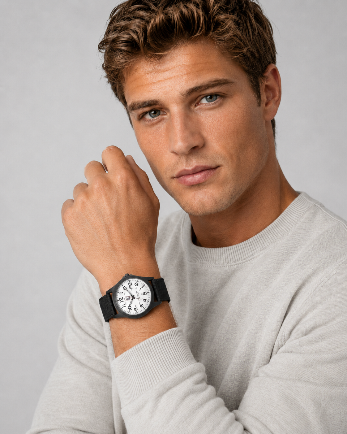 Herenhorloge Tactisch Robuust met Stopwatch en Nachtverlichting