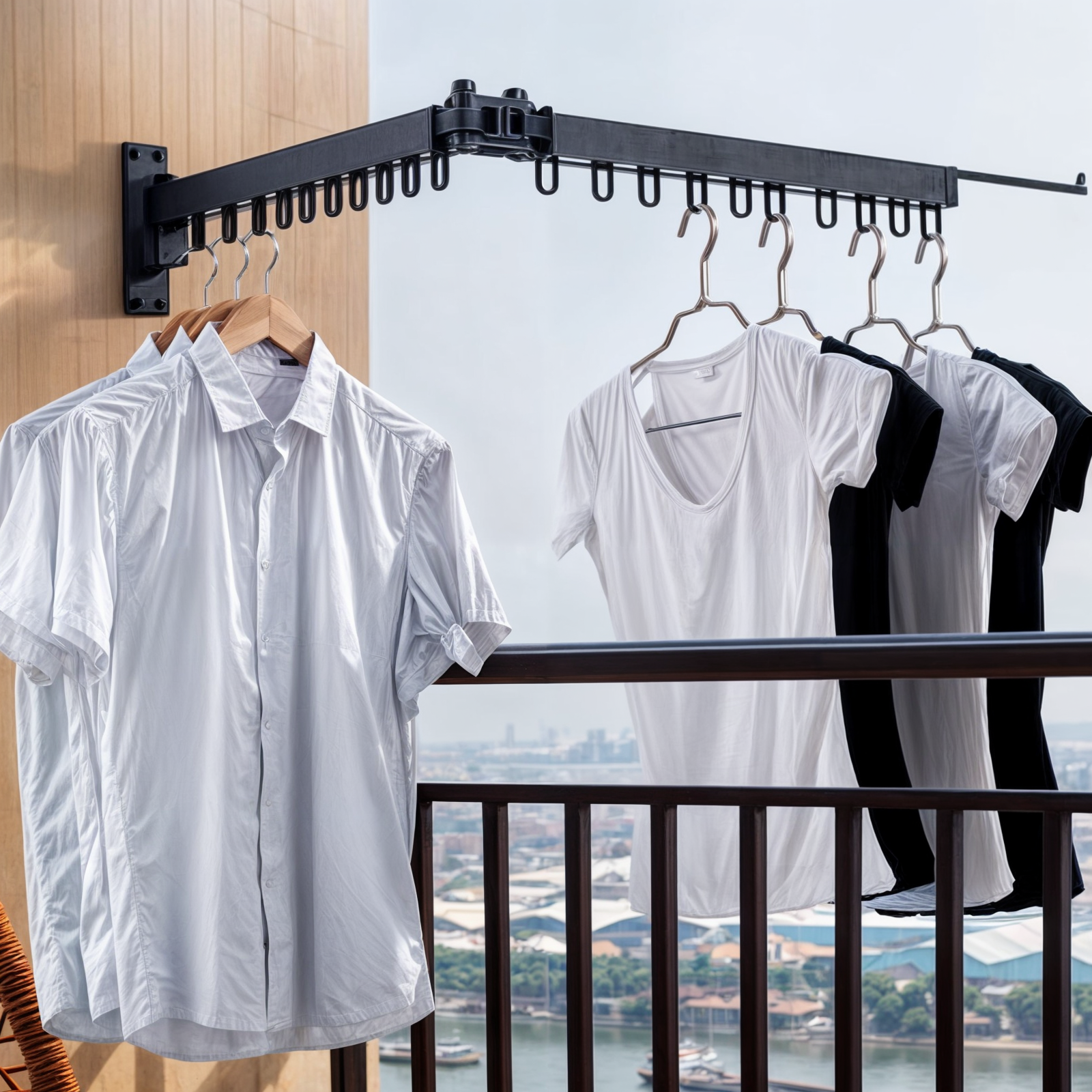 Intrekbaar droogrek voor kleding