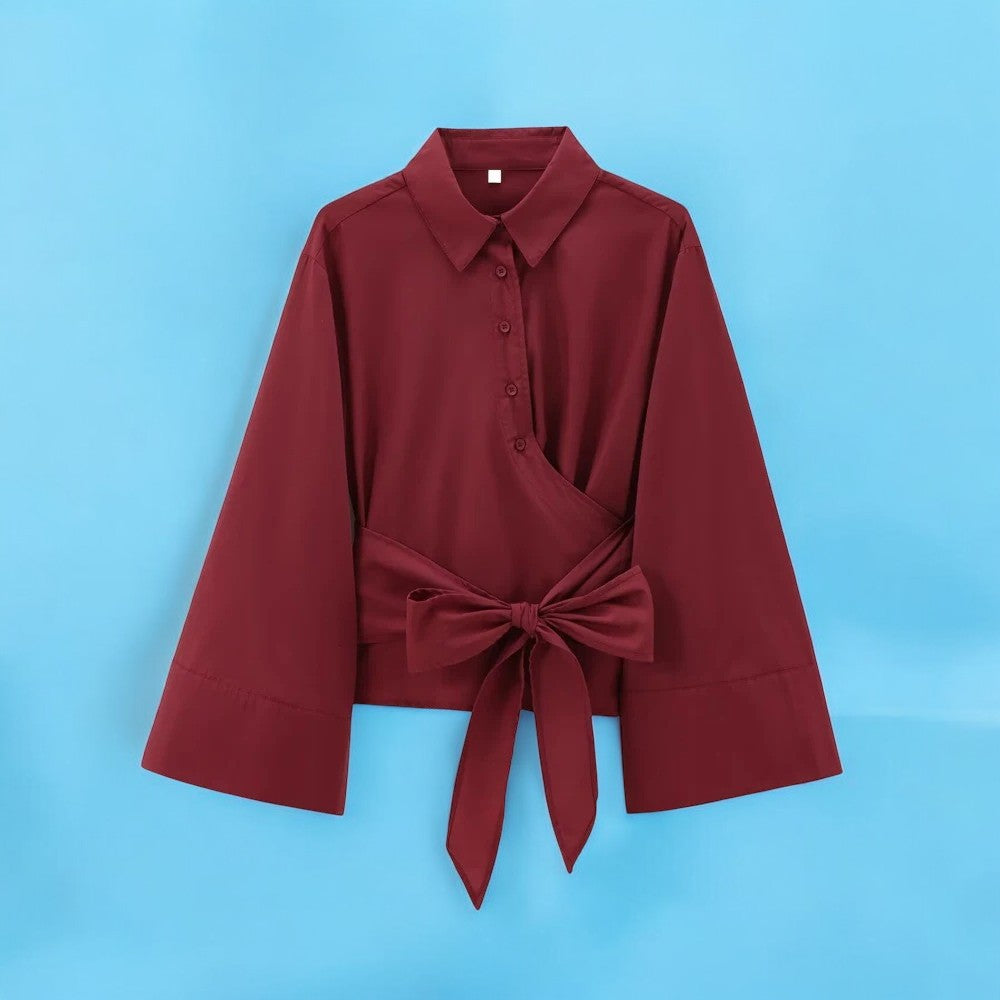 Kimono damesblouse met lange mouwen