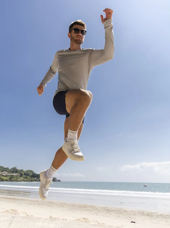 Katoenen heren-T-shirt met lange mouwen