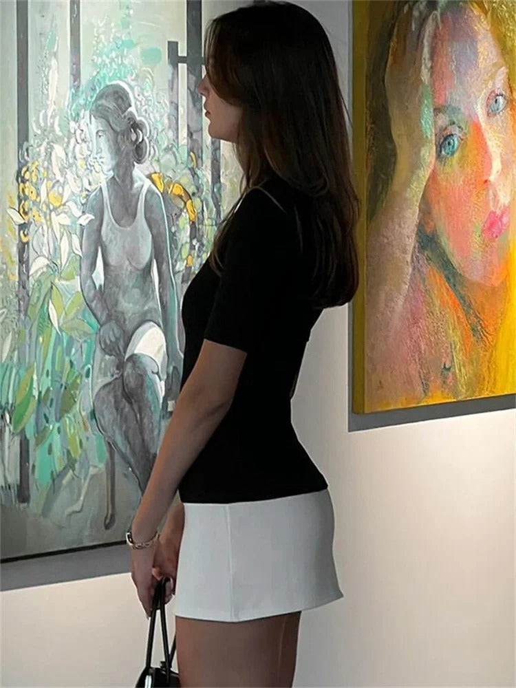 Dames Contrast Patchwork Bodycon Mini Jurk