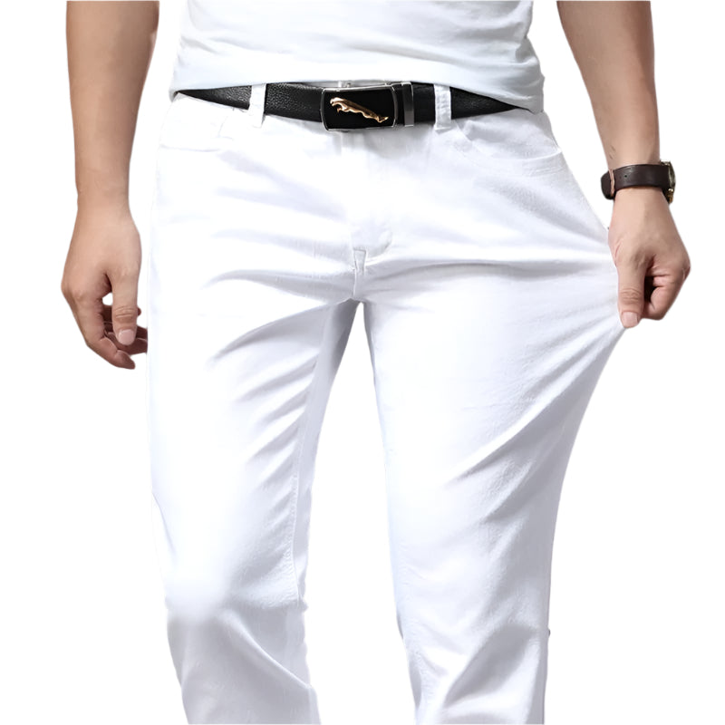 Heren witte slim fit jeans