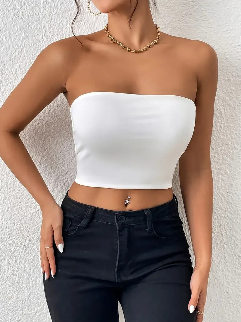 Dames Crop Tube Top