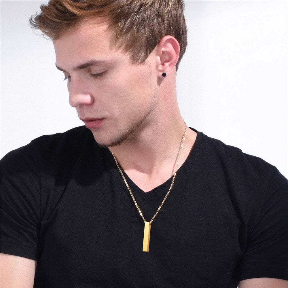 Minimalistische kubus ketting