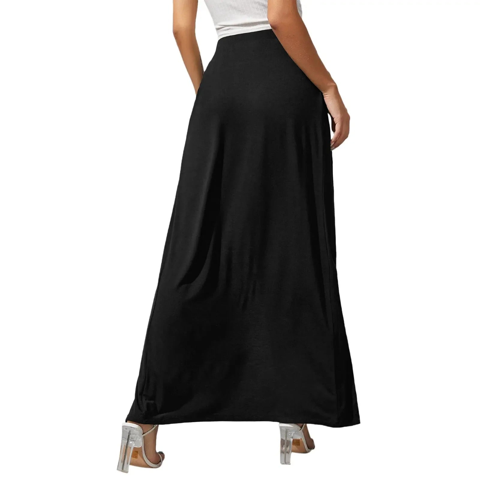 Dames hoge taille dubbele split rok