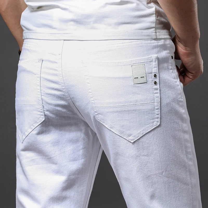 Heren witte slim fit jeans