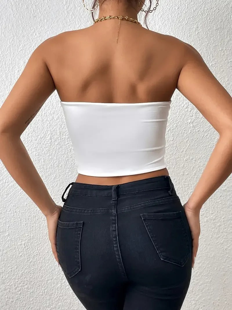 Dames Crop Tube Top