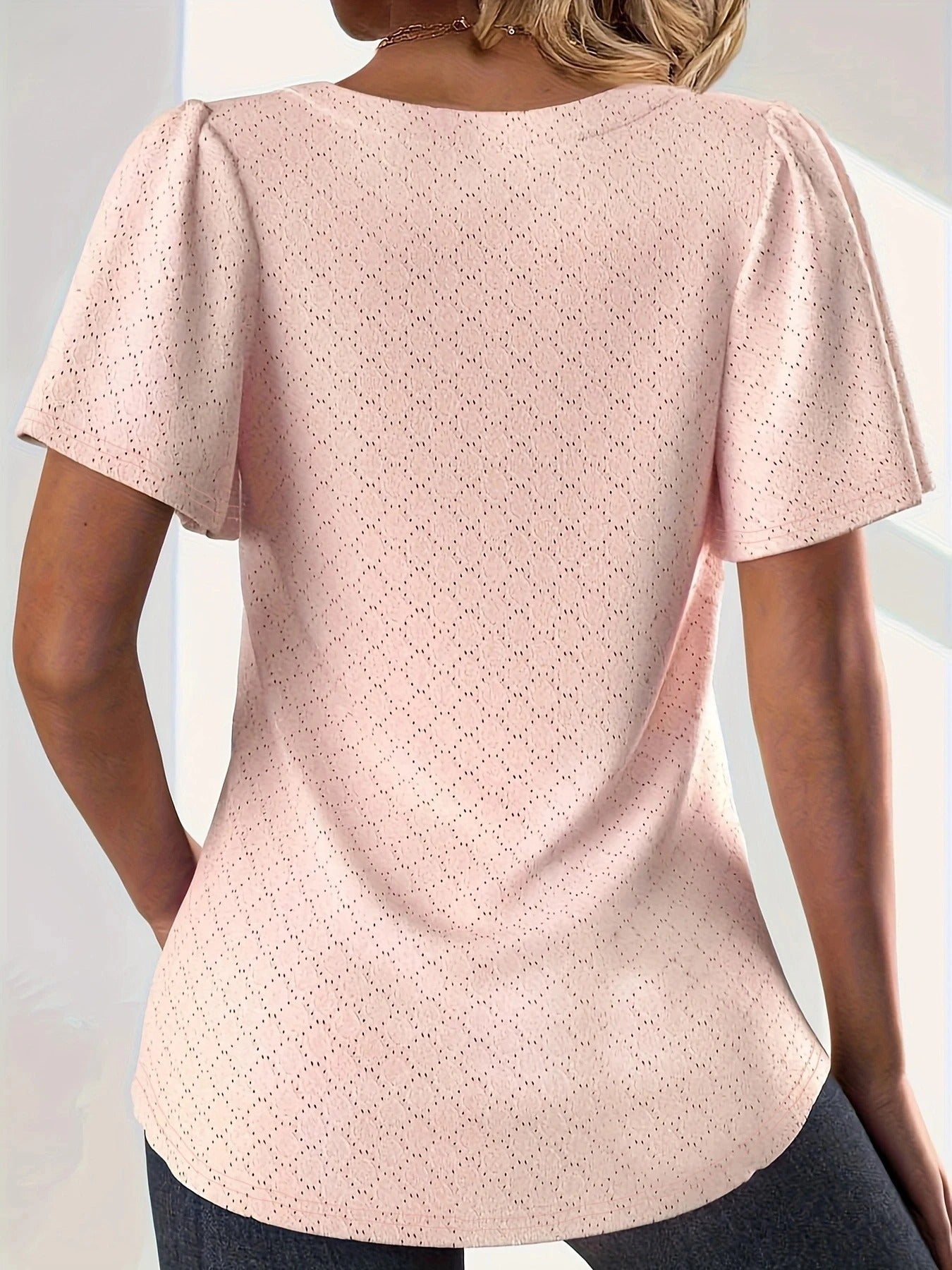 Damesblouse met ruches en holle mouwen