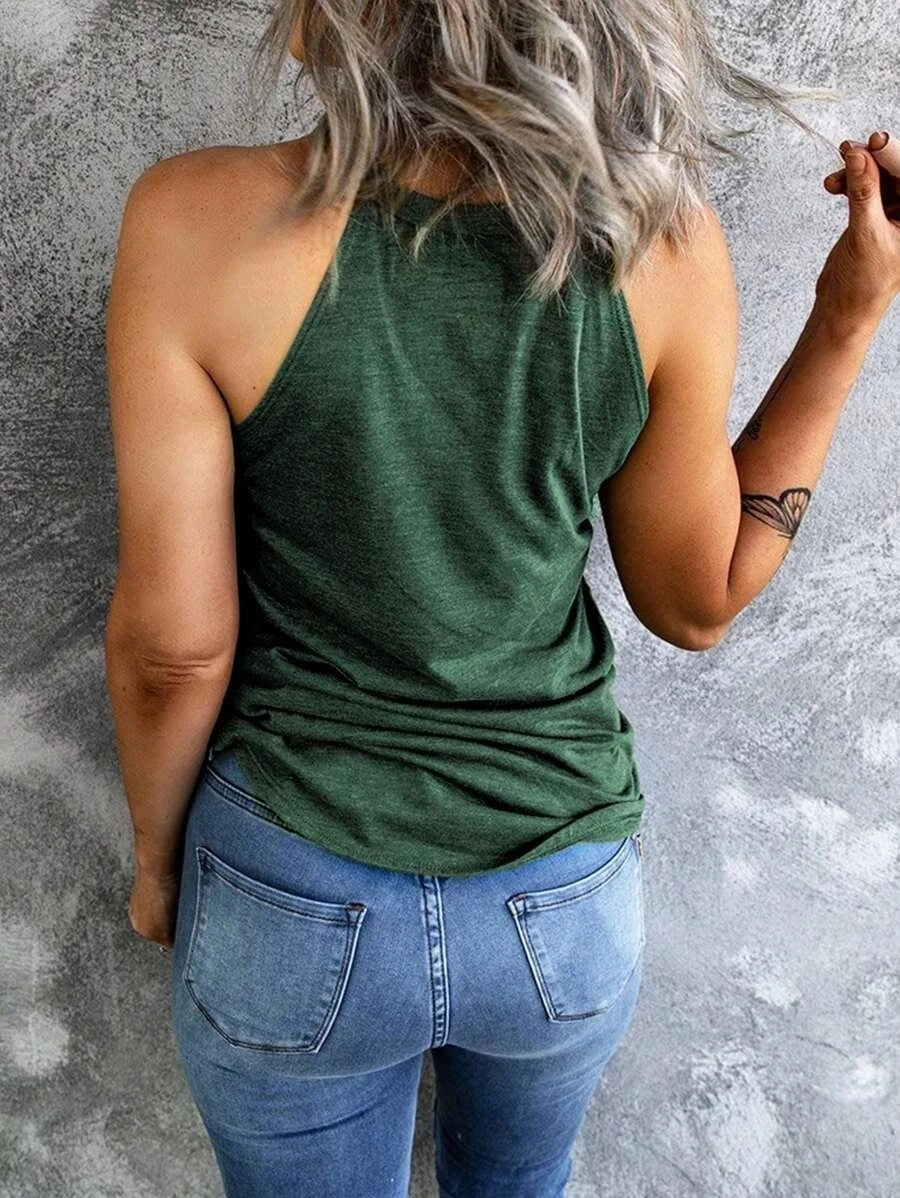 Dames mouwloze halter tanktop