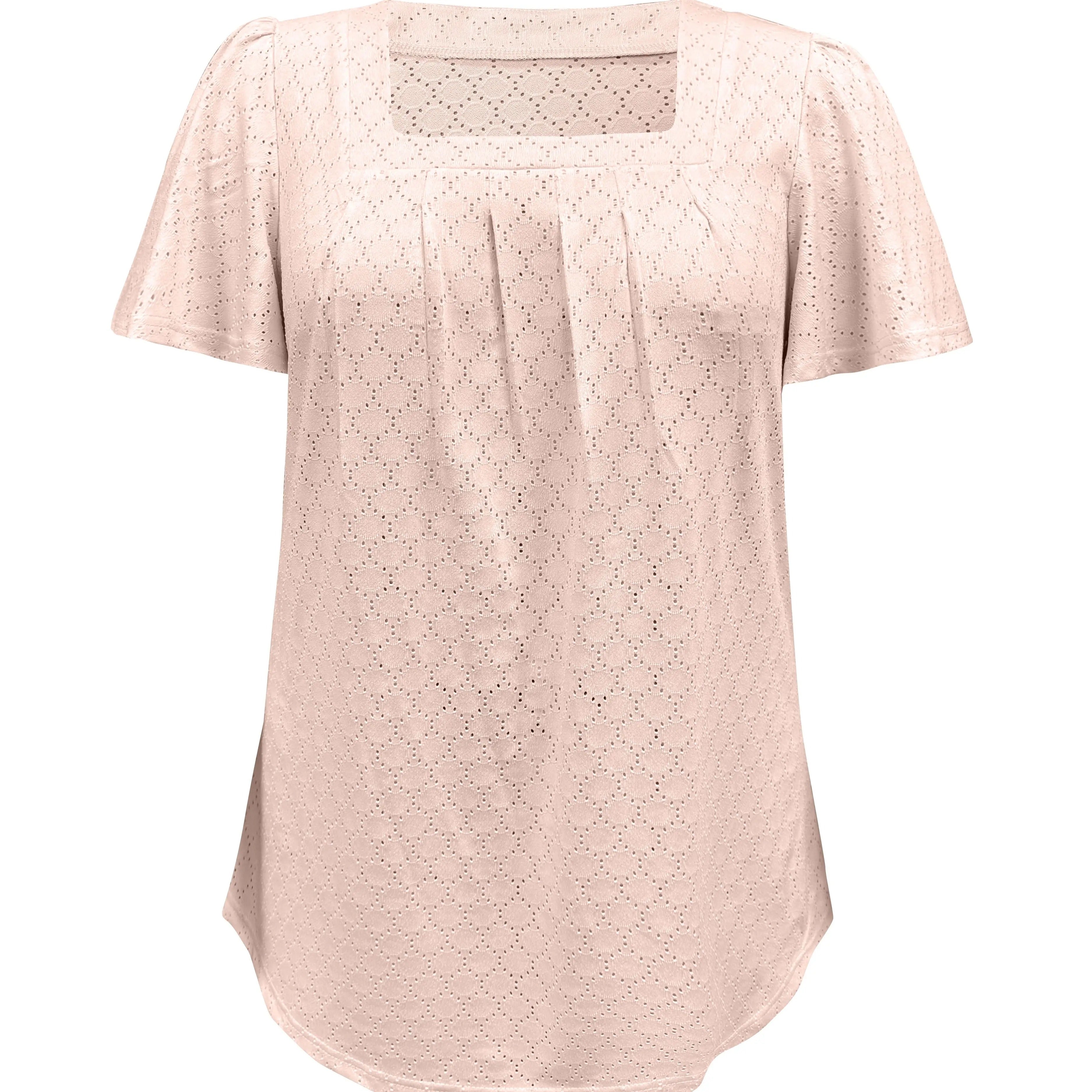 Damesblouse met ruches en holle mouwen