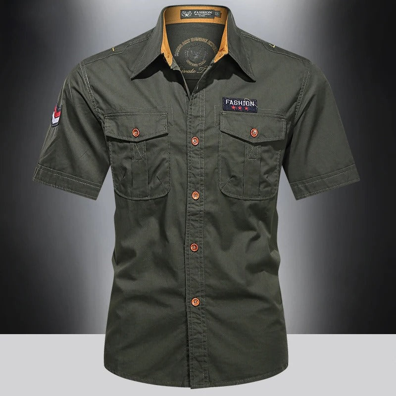 Pure katoenen werkhemd voor heren