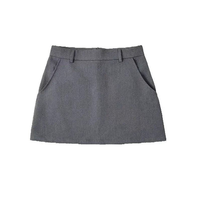 Chique A-lijn minirok met hoge taille