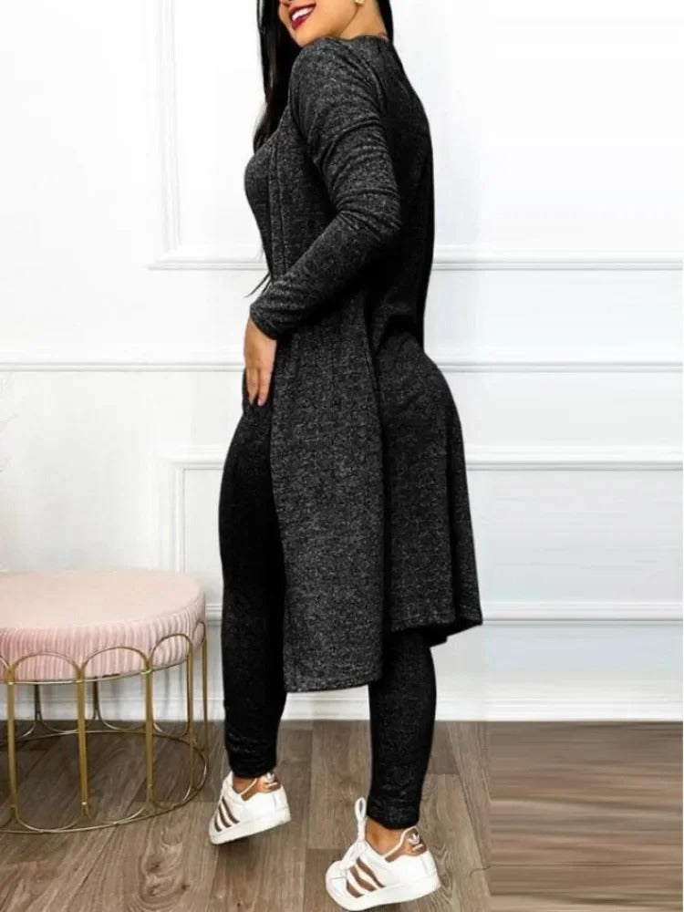 Jumpsuit en jasset met zak en trekkoord