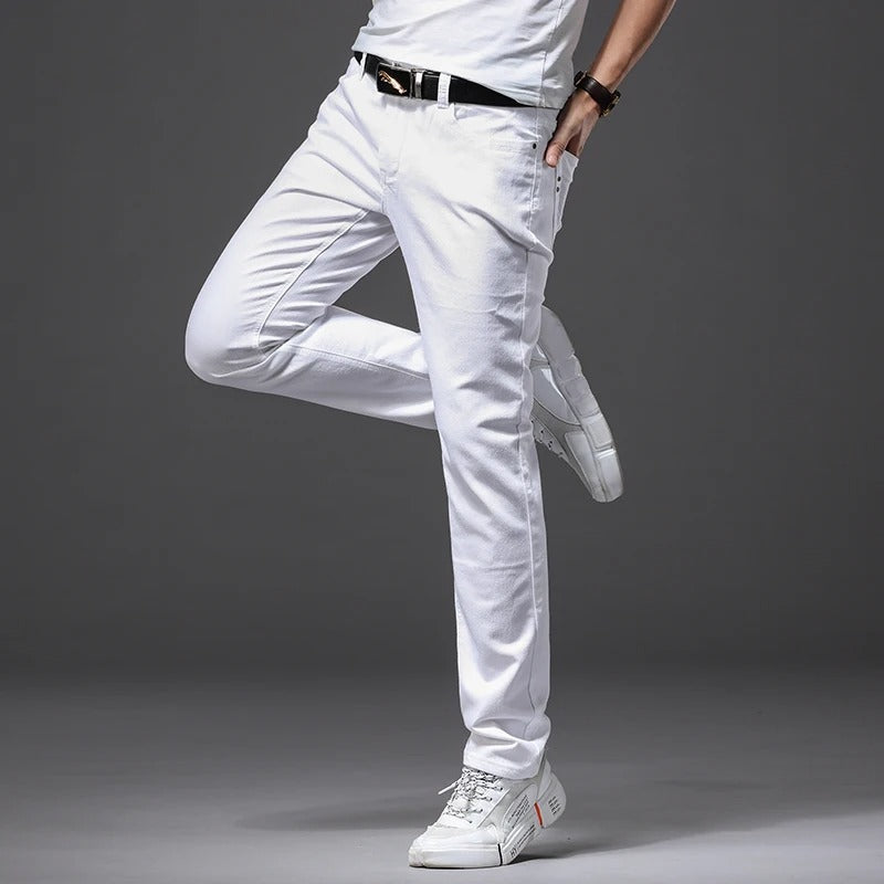 Heren witte slim fit jeans