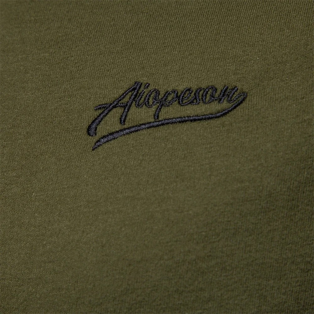 Heren-T-shirt met lange mouwen en patchwork