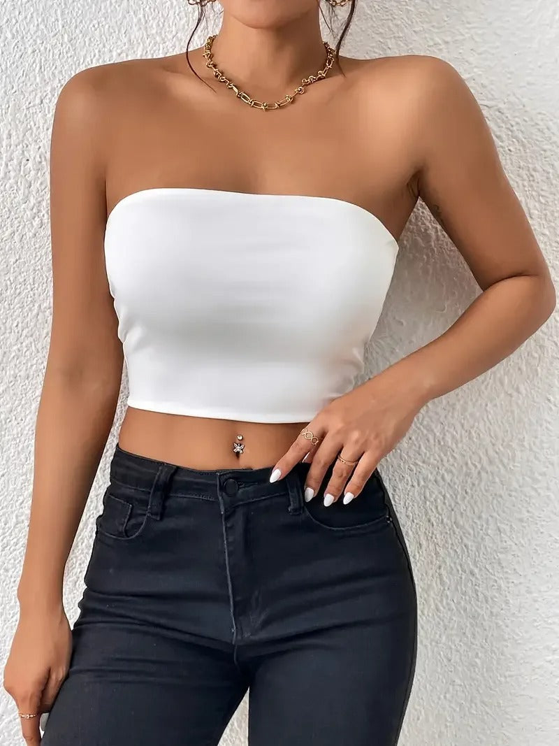 Dames Crop Tube Top