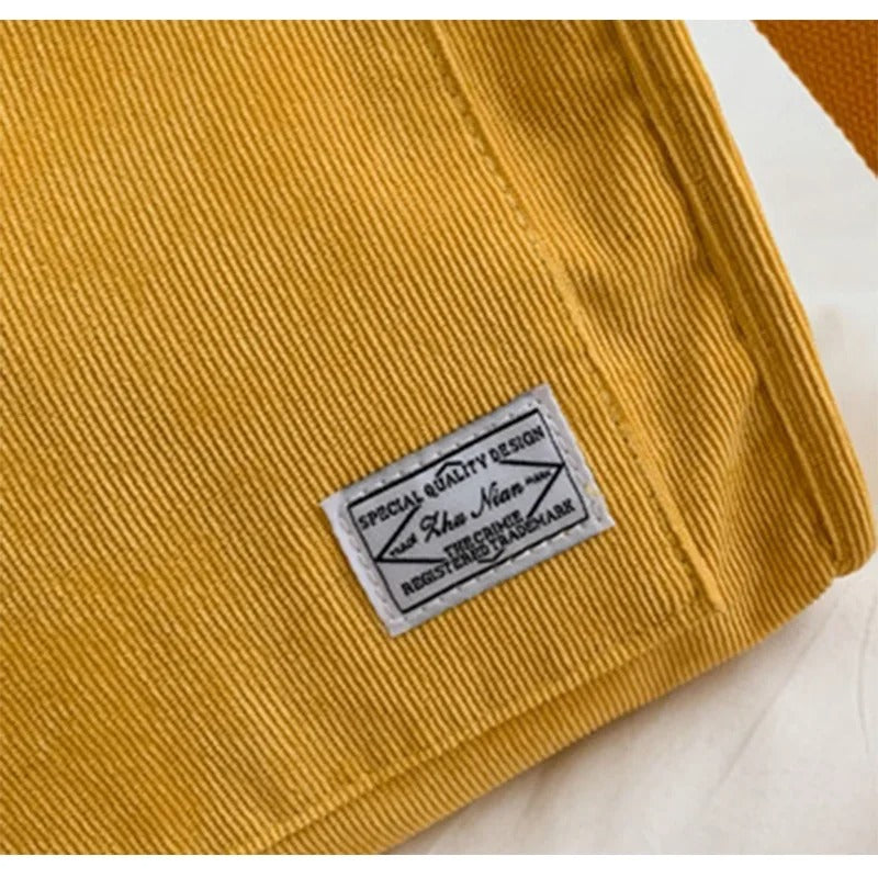 Dames Corduroy Vierkante Handtas