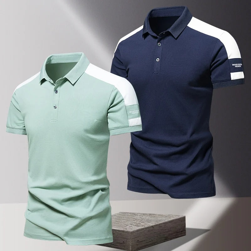 Heren casual polo met korte mouwen