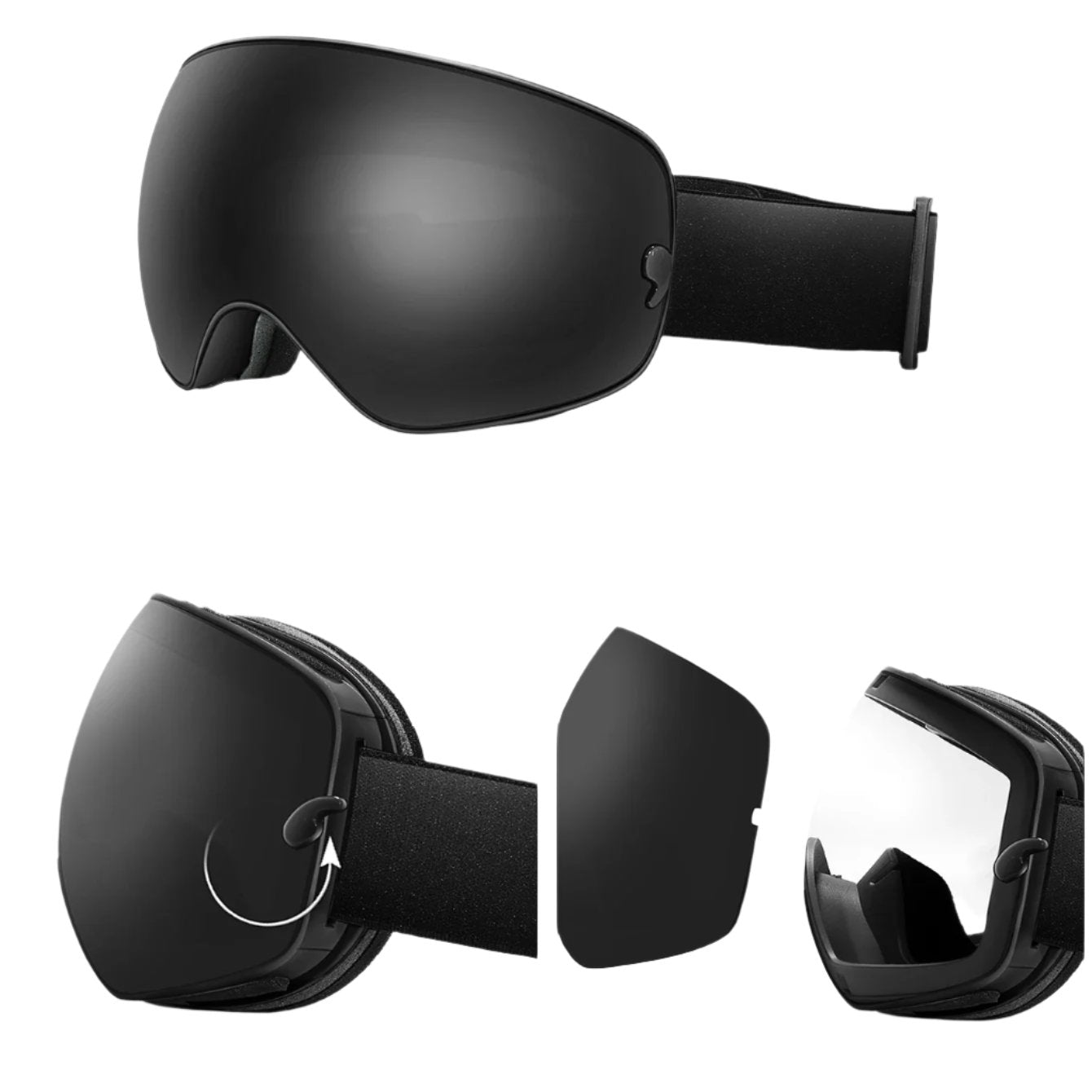 Dubbellaagse anticondens skibril